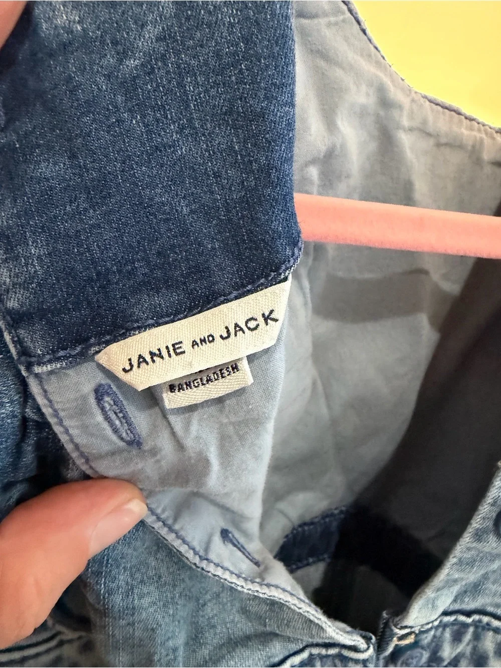 Janie and Jack Ruffle Denim Jumpsuit